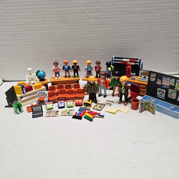 Playmobil Lot Bundle 7486 5971 School Students Teachers Classroom